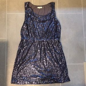 Calvin Klein matte navy sequin dress